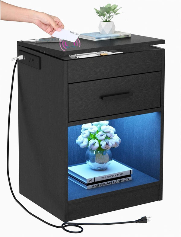 Smart Nightstand with Hidden Lock
